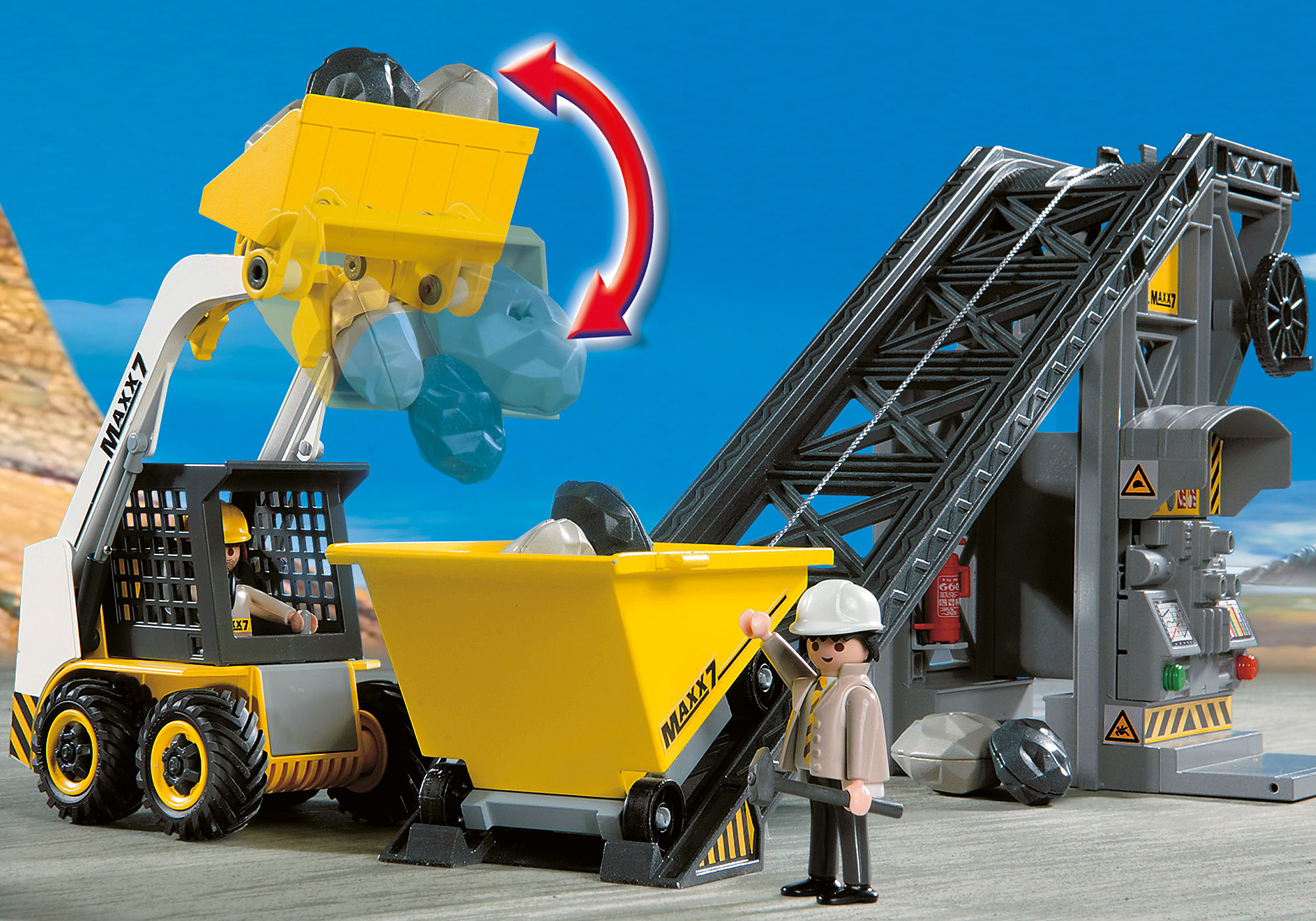 Conveyor Belt with Mini Excavator - 4041 | PLAYMOBIL®